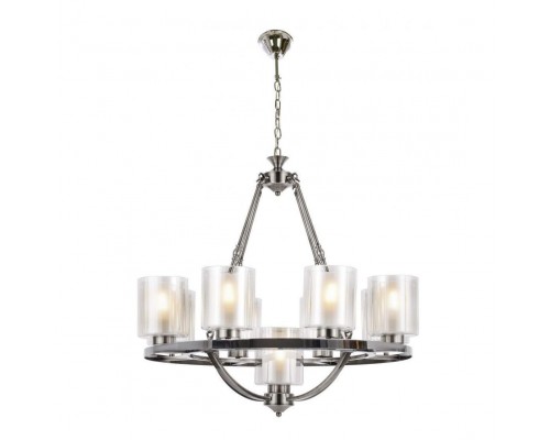 Подвесная люстра Lumina Deco Santini LDP 1220-9 CHR+WT Подвесная люстра Lumina Deco Santini LDP 1220-9 CHR+WT