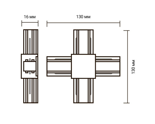 Коннектор X-образный Jazzway PTR/R CX-BL 5031937 Коннектор X-образный Jazzway PTR/R CX-BL 5031937