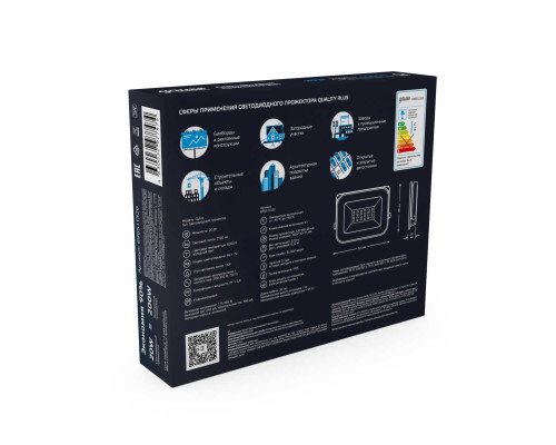 Прожектор светодиодный Gauss Qplus 20W 6500К 690511320 Прожектор светодиодный Gauss Qplus 20W 6500К 690511320