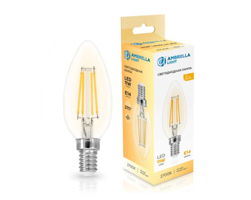 Лампа светодиодная Свеча C35 11W 2700K Ambrella light Bulding 351113