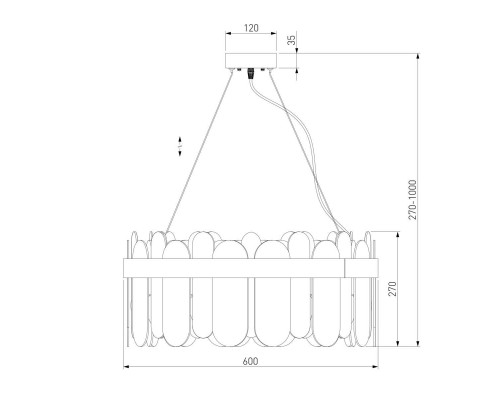 Подвесная люстра Bogates Conte 333/8