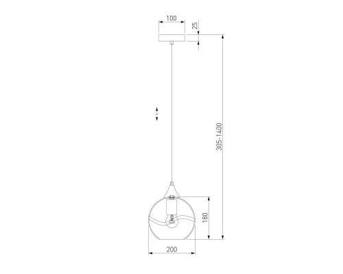 Подвесной светильник Eurosvet Lotus 50221/1 дымчатый Подвесной светильник Eurosvet Lotus 50221/1 дымчатый