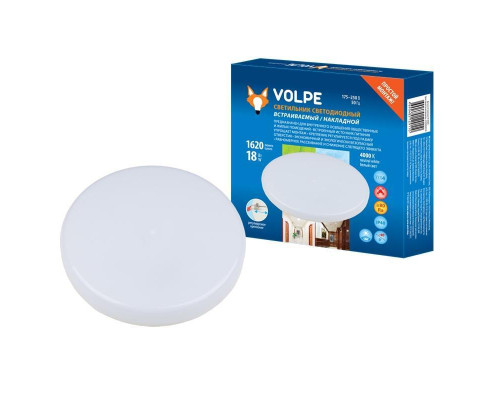Встраиваемый светодиодный светильник Volpe ULM-Q250 18W/4000K White UL-00006756 Встраиваемый светодиодный светильник Volpe ULM-Q250 18W/4000K White UL-00006756