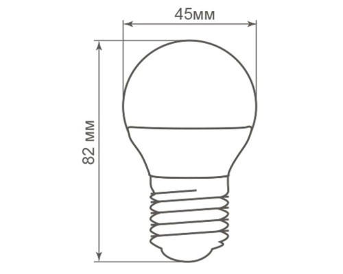 Лампа светодиодная Feron E27 5W 2700K Шар Матовая LB-38 25404