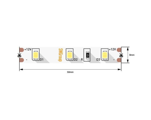 Светодиодная лента SWG 4,8W/m 60LED/m 2835SMD нейтральный белый 5M 007260 Светодиодная лента SWG 4,8W/m 60LED/m 2835SMD нейтральный белый 5M 007260