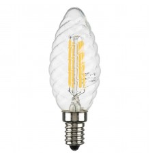 Лампа светодиодная филаментная Lightstar LED Filament E14 6W 4000K свеча прозрачная 933704