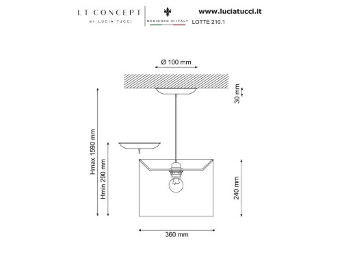 Подвесной светильник Lucia Tucci Lotte 210.1
