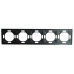 Рамка STEKKER, PFR00-5005-05 5-местная, серия Эмили, черный уголь, soft touch 49862
