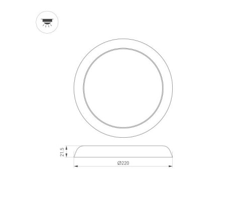 Встраиваемый светодиодный светильник Arlight CL-Fiokk-R220-18W Day4000-Mix 033445 Встраиваемый светодиодный светильник Arlight CL-Fiokk-R220-18W Day4000-Mix 033445