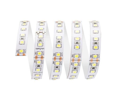 Светодиодная лента Apeyron 20W/m 120LED/m 2835SMD теплый белый 5M 00-341 Светодиодная лента Apeyron 20W/m 120LED/m 2835SMD теплый белый 5M 00-341