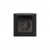 Розетка 2P Liregus Retro с крышкой шторками черный матовый 29-223