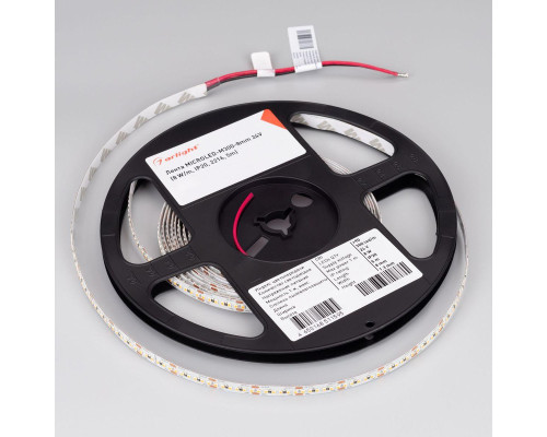 Светодиодная лента Arlight 8W/m 300Led/m 2216SMD холодный белый 5M MICROLED-M300-8mm 24V Cool 8K 028617(2)