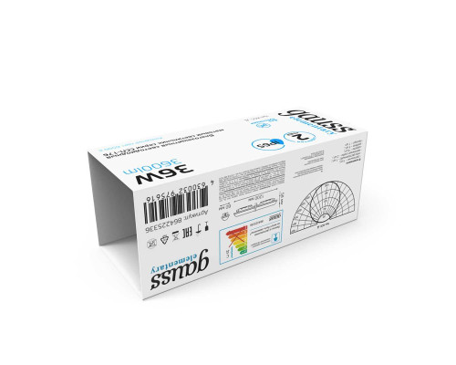 Настенно-потолочный светодиодный светильник Gauss ССП-176 Elementary 864225336 Настенно-потолочный светодиодный светильник Gauss ССП-176 Elementary 864225336