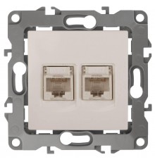 Розетка комбинированная RJ45+RJ11 ЭРА 12 12-3109-02 Б0018249