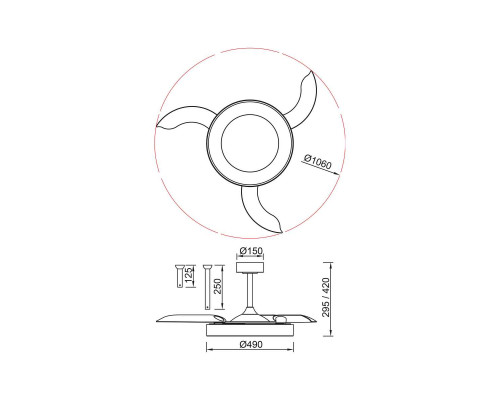 Люстра-вентилятор Mantra NISEKO FAN M 9063
