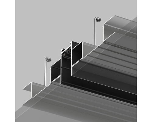 Шинопровод встраиваемый однофазный Denkirs Smart Hide TR2012-BK