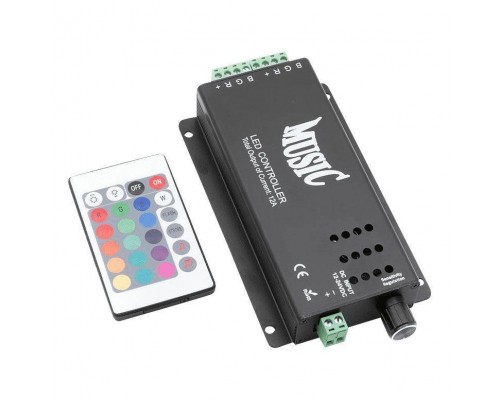 Аудиконтроллер RGB для светодиодной ленты SWG IR-RGB-12A-music 000935 Аудиконтроллер RGB для светодиодной ленты SWG IR-RGB-12A-music 000935