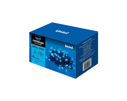 Уличная светодиодная гирлянда Uniel 220V синий ULD-S1000-120/DBA Blue IP67 UL-00005262