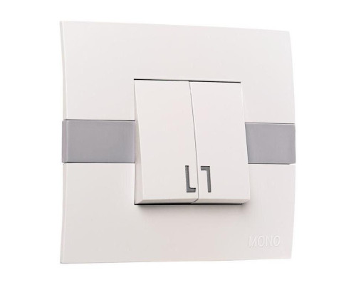 Выключатель Mono Electric Eсо двухклавишный с подсветкой белый 101-010101-103 Выключатель Mono Electric Eсо двухклавишный с подсветкой белый 101-010101-103
