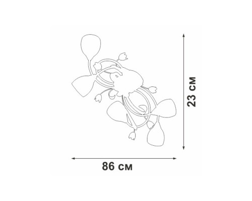 Потолочная люстра Vitaluce V1467-0/6PL Потолочная люстра Vitaluce V1467-0/6PL