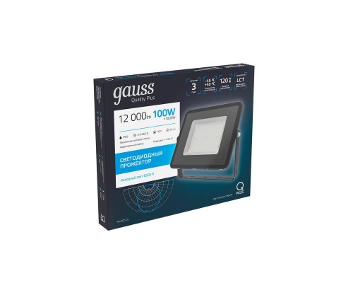 Прожектор светодиодный Gauss Qplus 100W 6500К 613511100