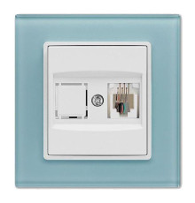Розетка телефонная Vesta-Electric Exclusive Blue голубая FRZMT040001SIN