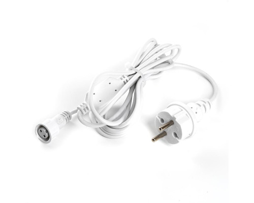 Сетевой шнур для гирлянд 3м, 2*0,5мм2, IP44, белый, DM403