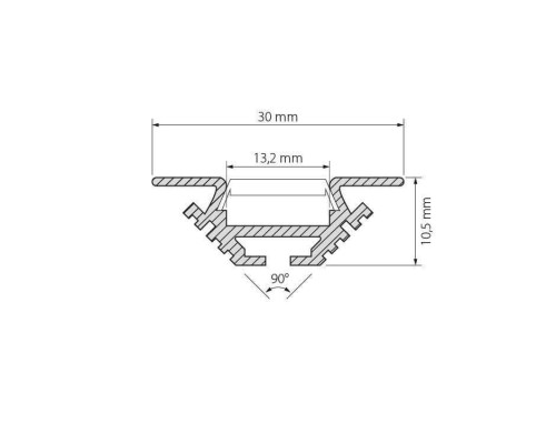 Профиль Arlight PHS-V-2000 ANOD 013212 Профиль Arlight PHS-V-2000 ANOD 013212