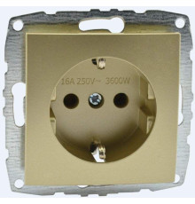 Розетка 2К+З Mono Electric Despina/ Larissa 16A 250V винтовое подключение титан 500-002221-117
