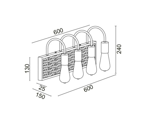 Бра Vele Luce Tower VL6362W04