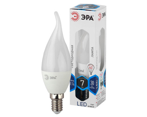 Лампа светодиодная ЭРА E14 7W 4000K матовая LED BXS-7W-840-E14 Б0028483 Лампа светодиодная ЭРА E14 7W 4000K матовая LED BXS-7W-840-E14 Б0028483