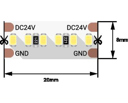 Светодиодная влагозащищенная лента DesignLed 20W/m 300LED/m 2216SMD теплый белый 5M 002840 Светодиодная влагозащищенная лента DesignLed 20W/m 300LED/m 2216SMD теплый белый 5M 002840