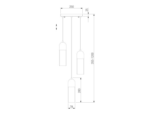 Подвесная люстра Eurosvet Airon 50180/3 янтарный Подвесная люстра Eurosvet Airon 50180/3 янтарный