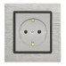 Розетка 2P+E Vesta-Electric Exclusive Silver Metallic серебро FRZ00041003SER