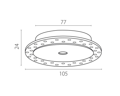 Рамка скрытого монтажа плоская д/светильников 0742х6 Spira Lightstar 074206-02