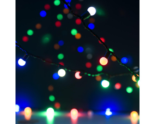 Уличная светодиодная гирлянда Eurosvet нить 230V 400-104 мульти с эффектом мерцания