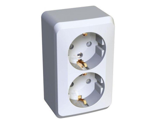 Розетка двойная 2К+З Systeme Electric Этюд 16A 250V со шторками белая PA16-008B Розетка двойная 2К+З Systeme Electric Этюд 16A 250V со шторками белая PA16-008B
