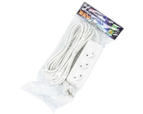 Удлинитель Uniel Ultra 3гн х 10м б/з S-CU3-7 White UL-00009986