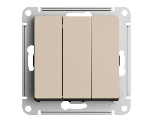 Выключатель трехклавишный Systeme Electric AtlasDesign 10A 250V песочный ATN001231 Выключатель трехклавишный Systeme Electric AtlasDesign 10A 250V песочный ATN001231
