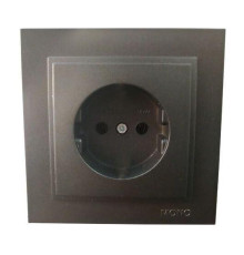 Розетка 2К Mono Electric Despina 16A 250V винтовое подключение графит 102-202022-116