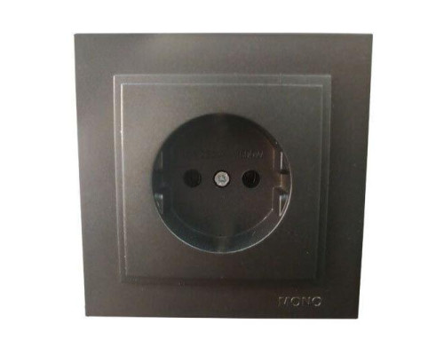 Розетка 2К Mono Electric Despina 16A 250V винтовое подключение графит 102-202022-116 Розетка 2К Mono Electric Despina 16A 250V винтовое подключение графит 102-202022-116