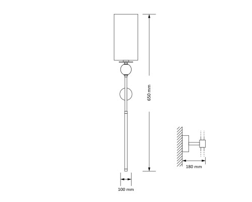 Настенный светильник KUTEK MOOD Natura NAT-K-1(Z)