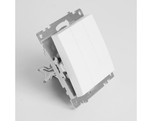 Выключатель трехклавишный Stekker Катрин GLS10-7108-01 белый 49171