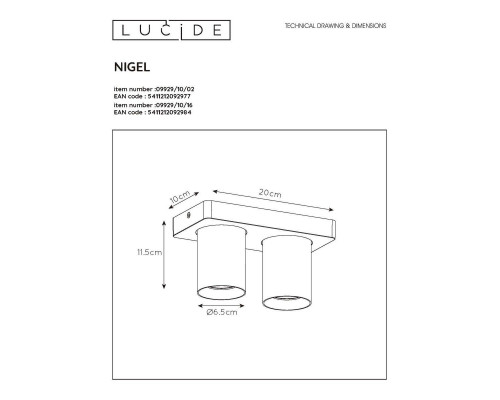 Спот Lucide Nigel 09929/10/02 Спот Lucide Nigel 09929/10/02