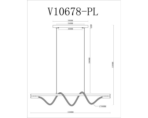 Подвесной светодиодный светильник Moderli True V10678-PL