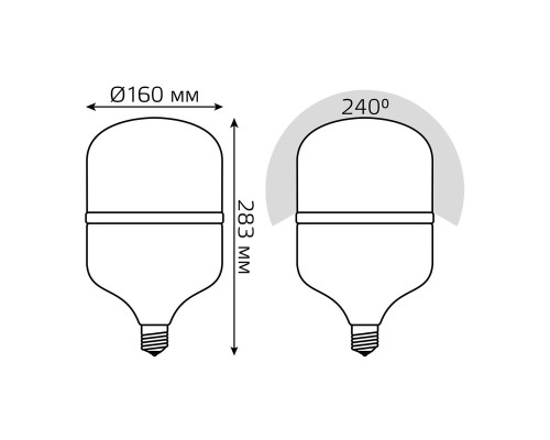 Лампа светодиодная Gauss E27 60W 6500K матовая 63236 Лампа светодиодная Gauss E27 60W 6500K матовая 63236