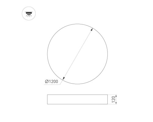 Потолочный светодиодный светильник Arlight SP-Plato-R1200-145W Day4000 038933