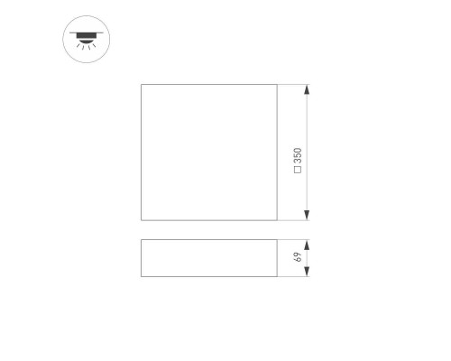 Потолочный светодиодный светильник Arlight IM-Quadro-Emergency-3H-S350x350-33W Warm3000 041010 Потолочный светодиодный светильник Arlight IM-Quadro-Emergency-3H-S350x350-33W Warm3000 041010