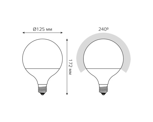 Лампа светодиодная Gauss E27 22W 4100K матовая 105102222 Лампа светодиодная Gauss E27 22W 4100K матовая 105102222