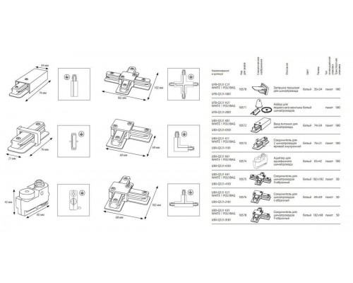 Заглушка торцевая для шинопровода Volpe UFB-Q121 C21 WHITE 10570